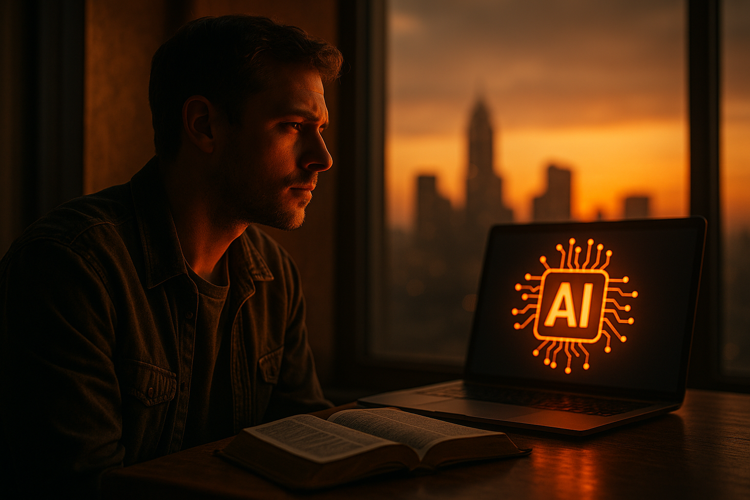 Sfeerbeeld AI en de man in de maatschappij